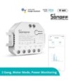 GloboStar® 80006 SONOFF DUALR3 - Wi-Fi Smart Switch Two Way Dual Relay & Power Measuring - 2 Output Channel